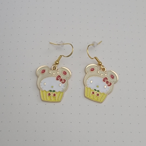 Hello Kitty Jewelry - Hello Kitty Cherry Bear cupcake earrings